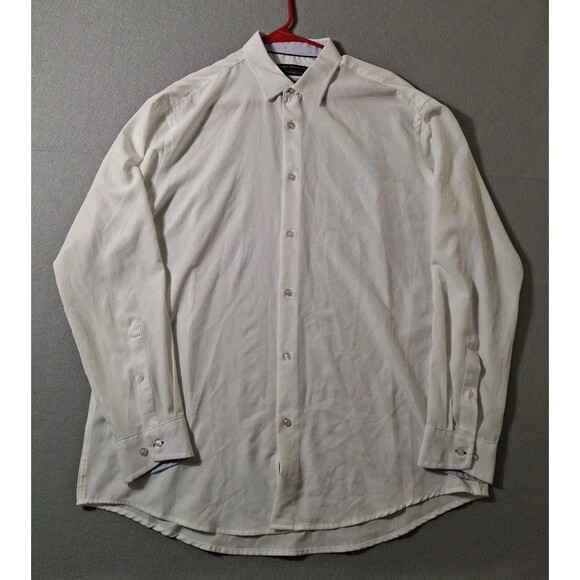 Report Collection Shirt Men XL White Performance X4 Stretch Slim Reverse Cuff - Picture 1 of 8